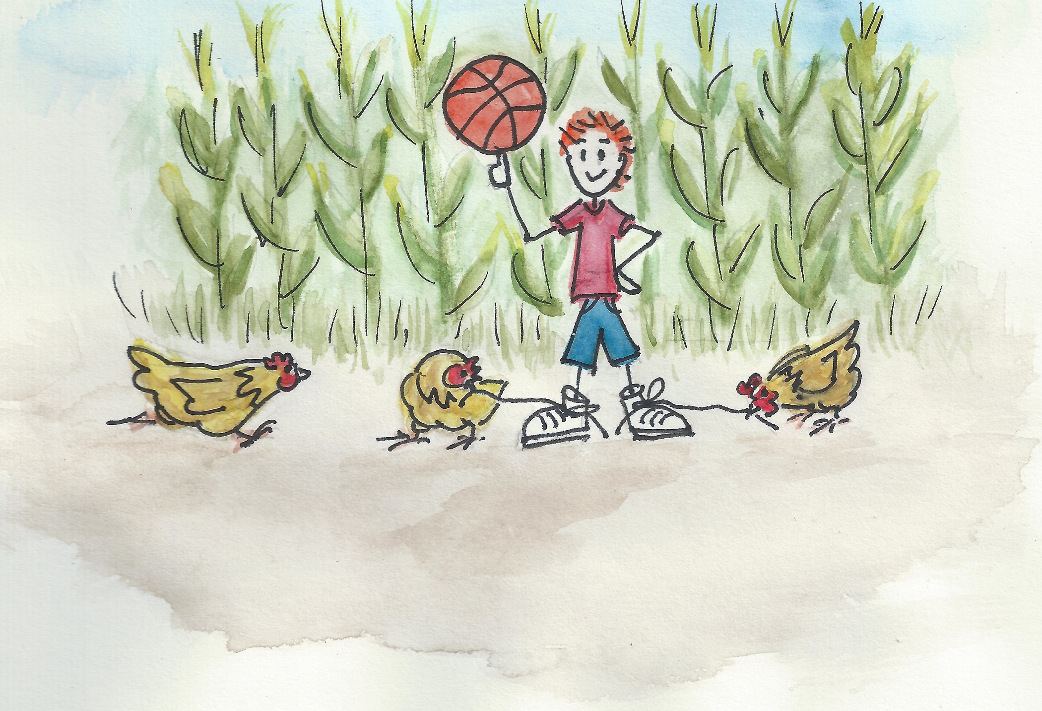 James and chickens